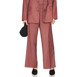 Bardot Pin Stripe High Waist Pant - Chestnut Stripe